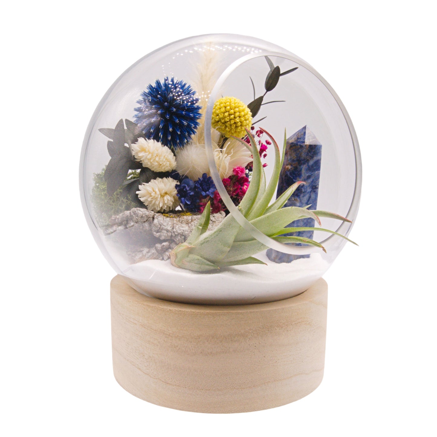 Bubble Terrarium with base - Sodalite tower