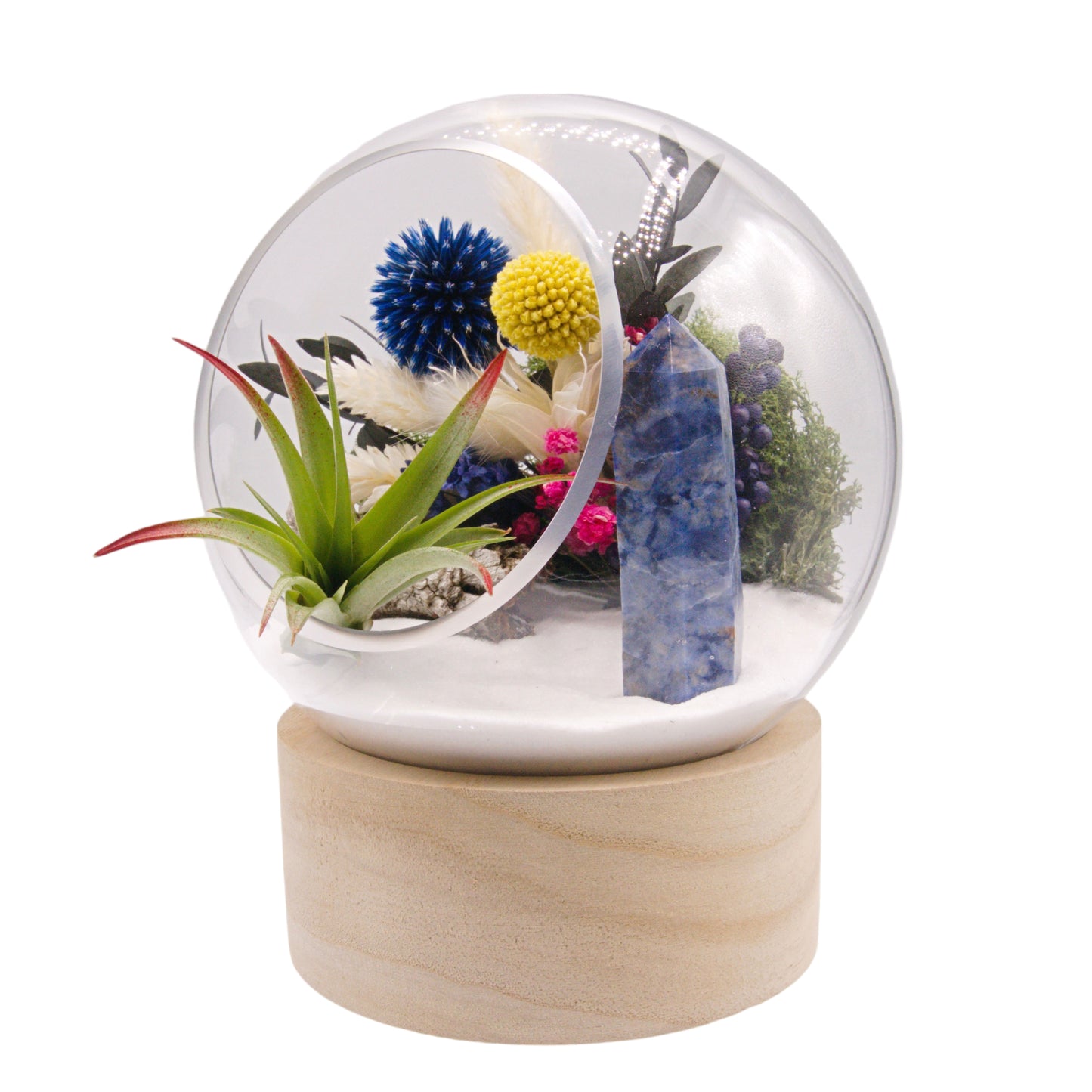 Bubble Terrarium with base - Sodalite tower