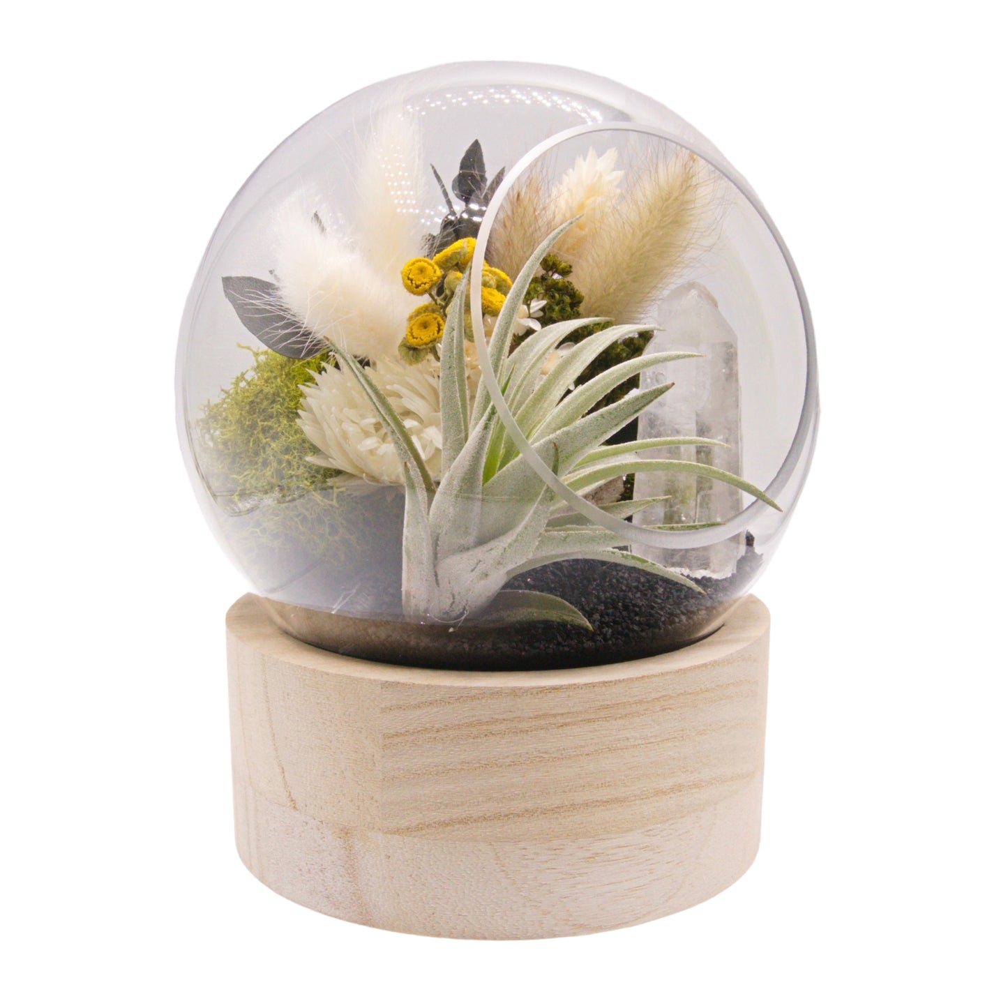 Bubble Terrarium with base - Crystal Quartz Tower