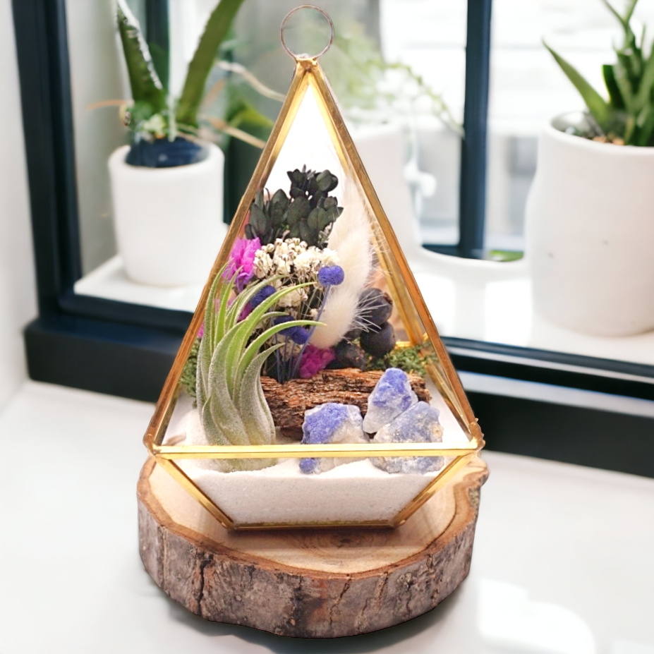 Victorian Airplant Terrarium - Blue Quartz