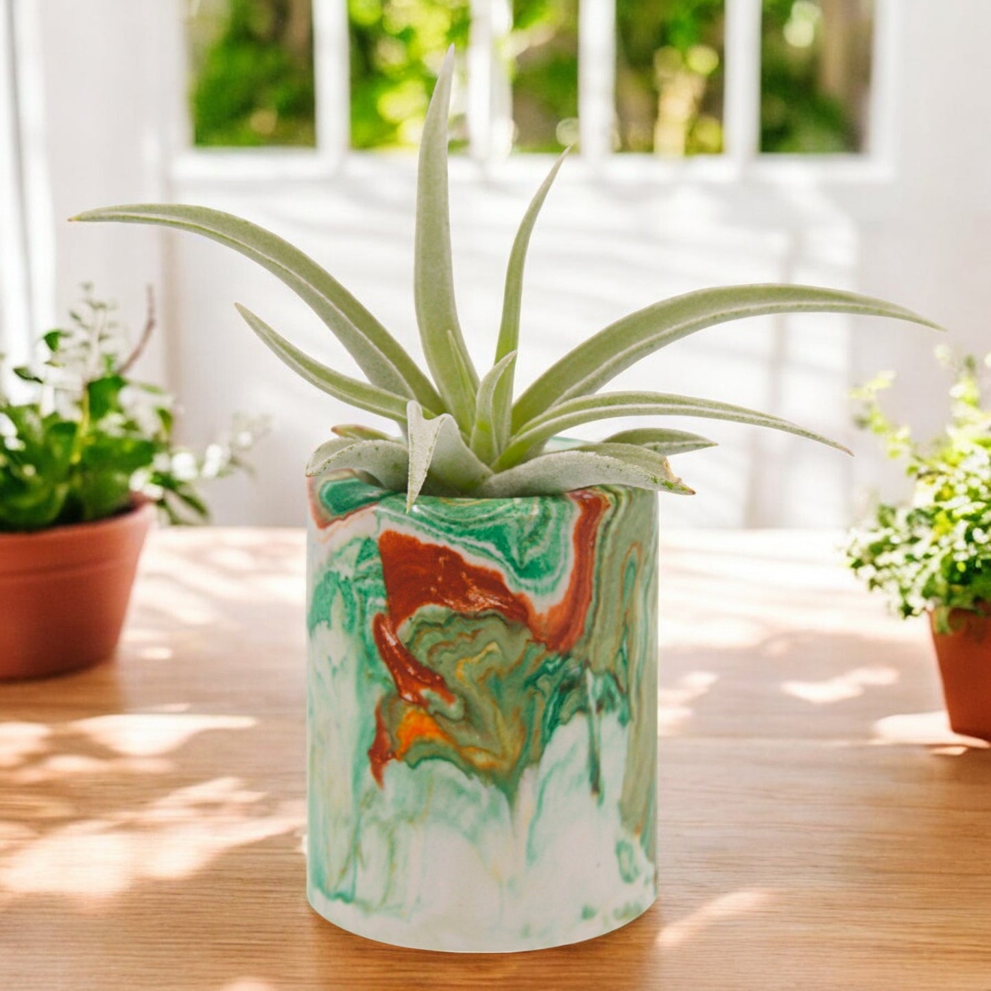 Peachtree marbled hydrostone airplant pots
