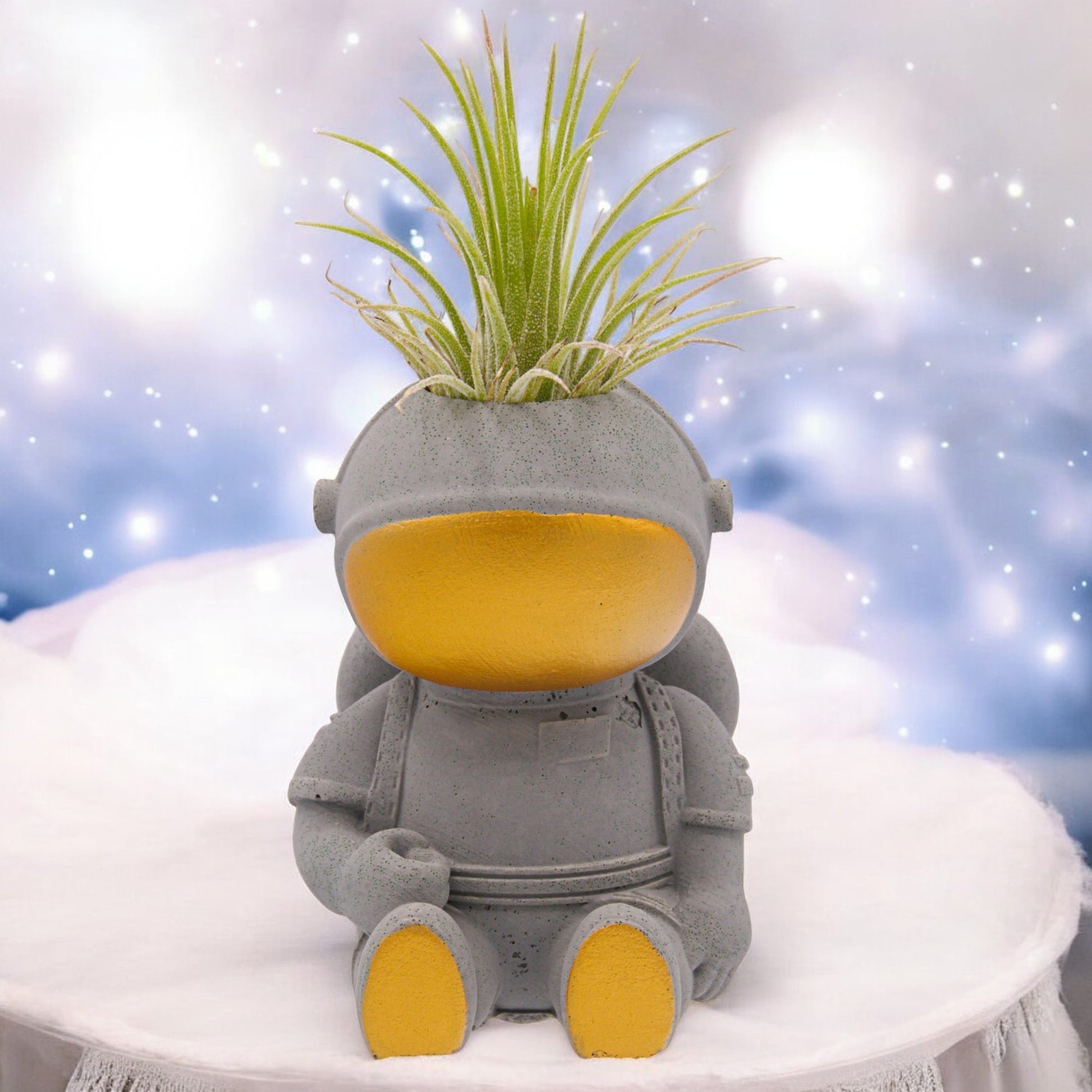 Handmade astronaut airplant pots