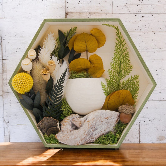 Paysage floral et faune - Hexagone Vert