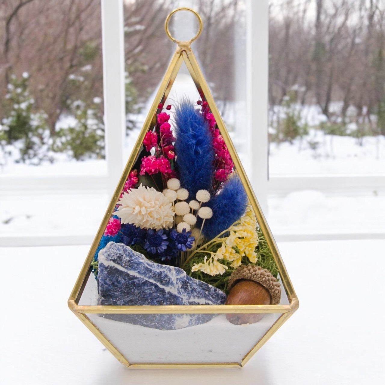 Victorian Crystal Terrarium - Sodalite