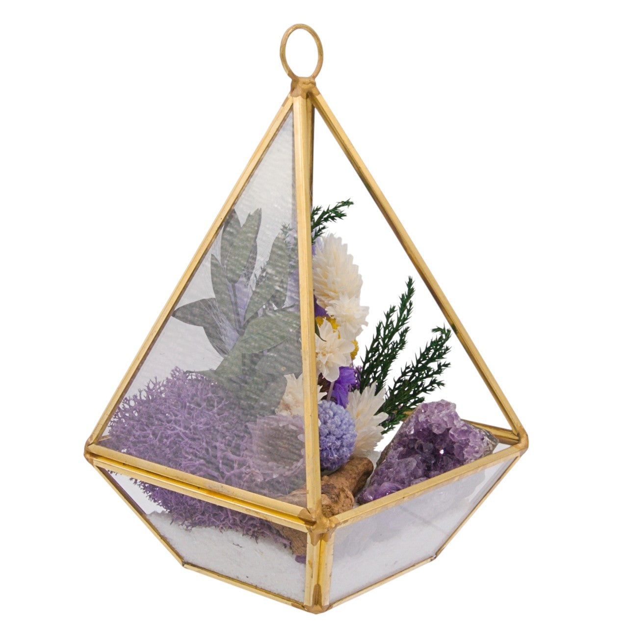 Terrarium Victorien en Cristal - Améthyste