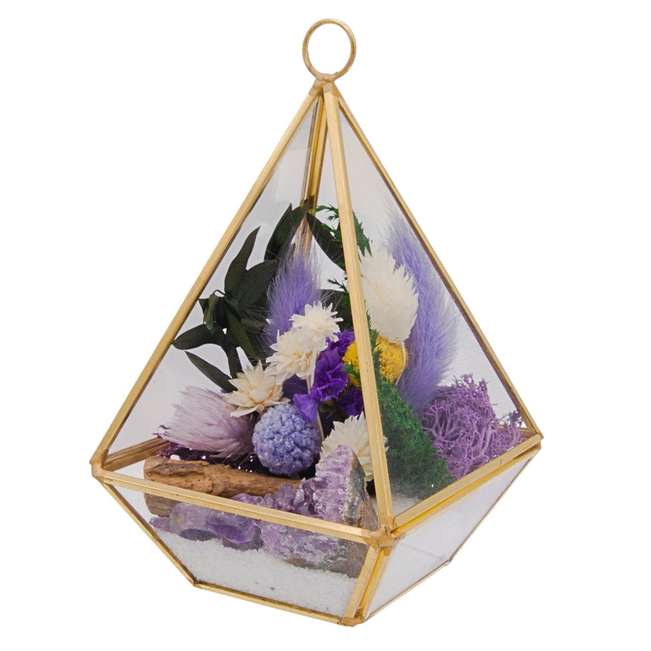 Terrarium Victorien en Cristal - Améthyste