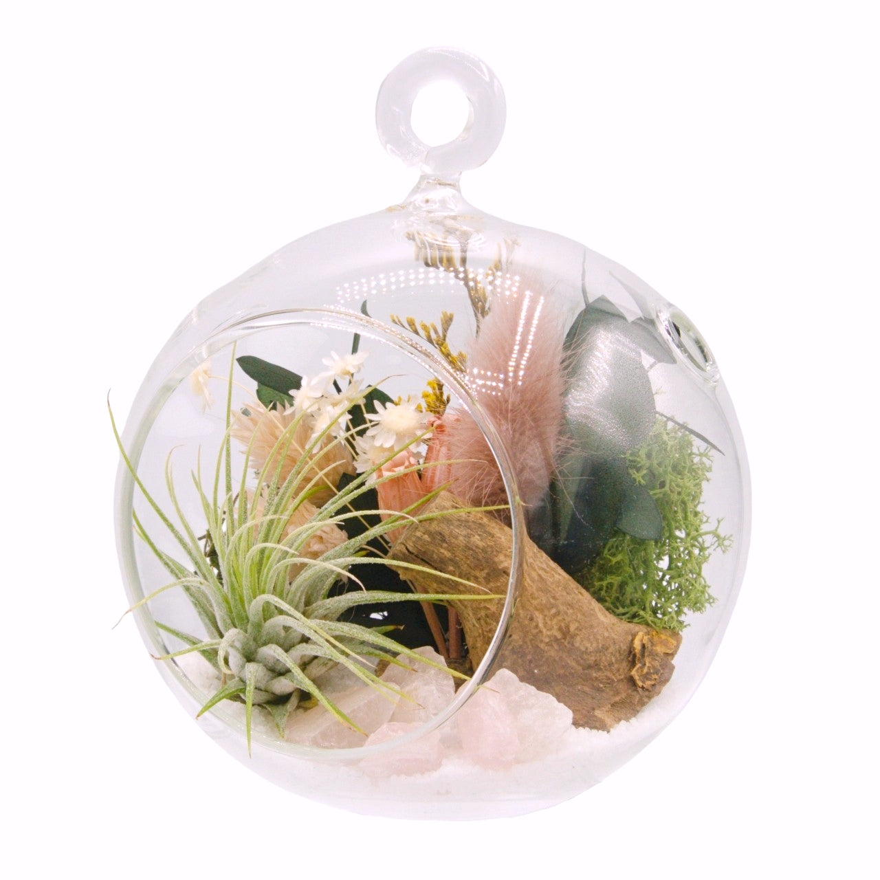 Airplant Bubble Terrarium Small - Pink Quartz