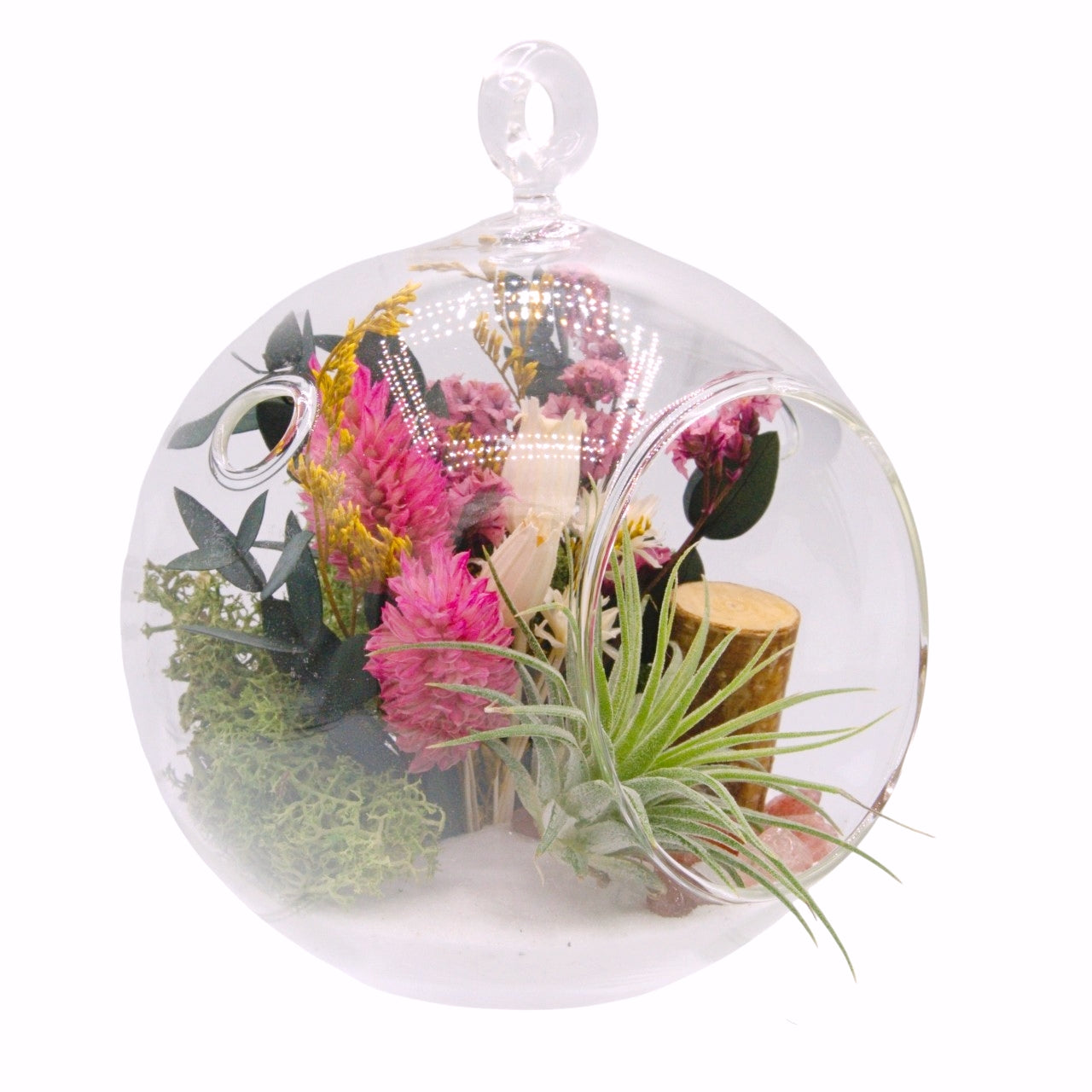 Airplant Bubble Terrarium Small - Strawberry Quartz