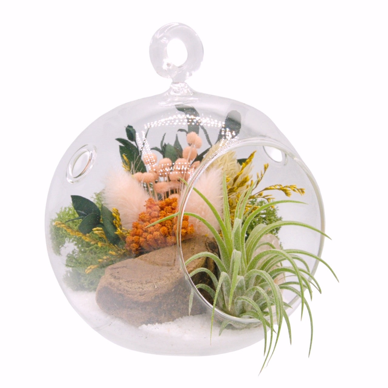 Airplant Bubble Terrarium Small - Yellow Calcite