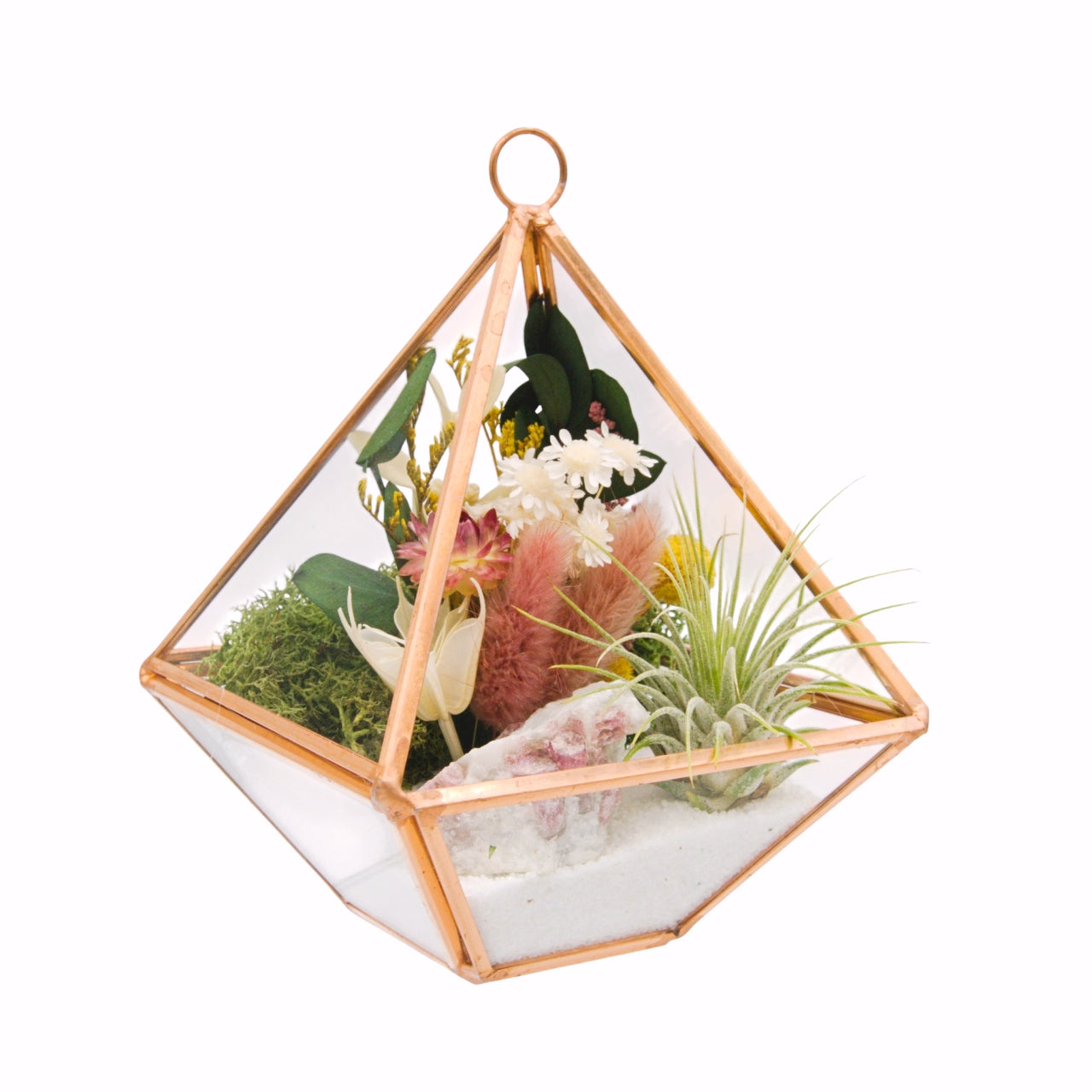 Rosegold Victorian Airplant Terrarium - Pink Tourmaline