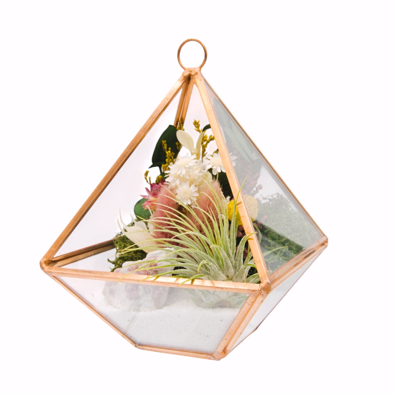 Rosegold Victorian Airplant Terrarium - Pink Tourmaline
