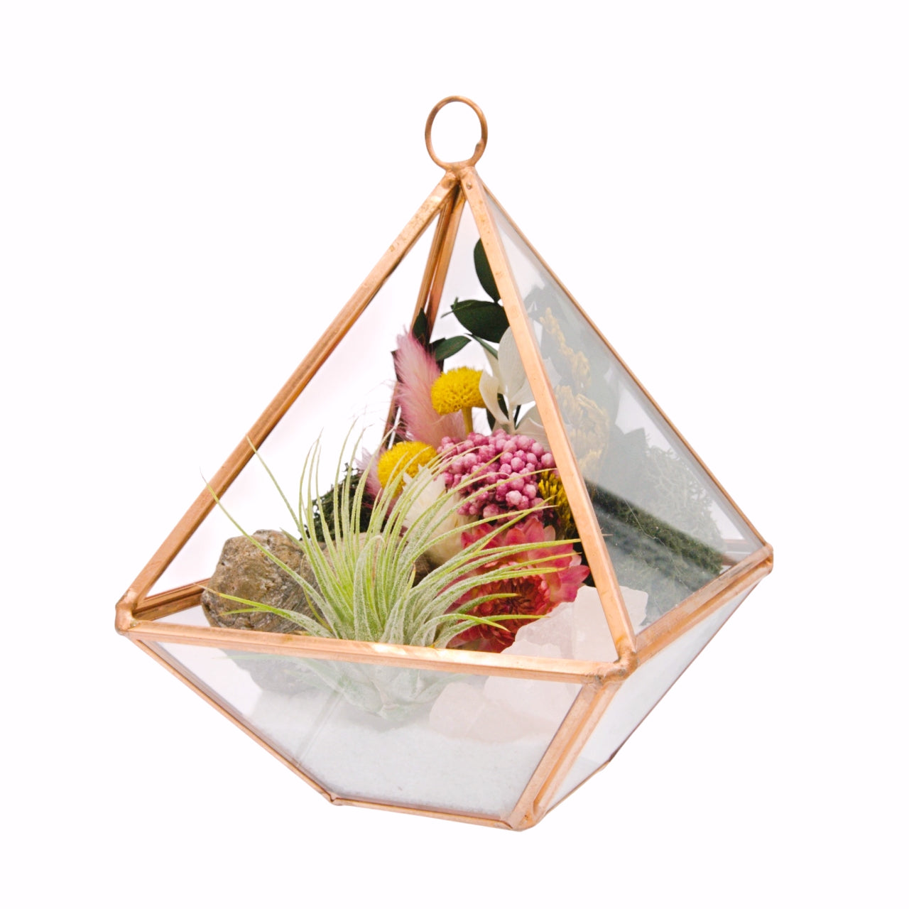 Rosegold Victorian Airplant Terrarium - Rose Quartz