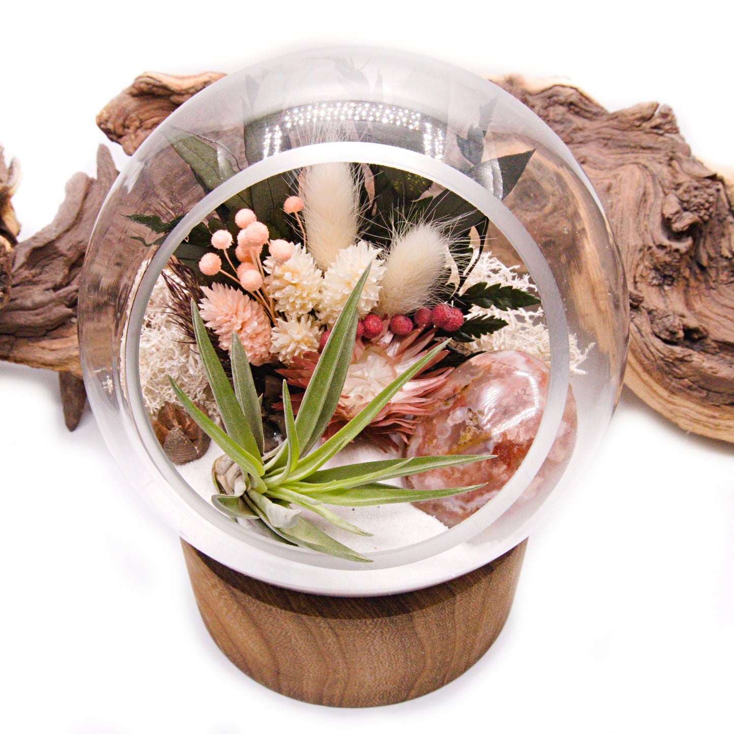 Bubble Terrarium - Large Flower Agate