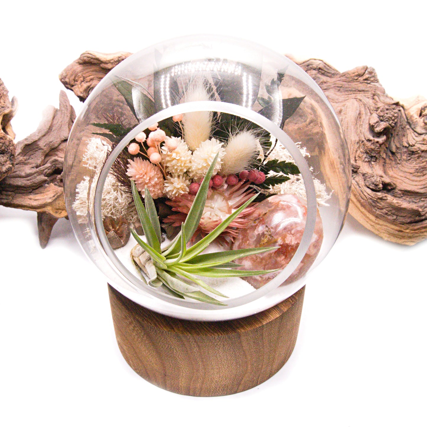 Bubble Terrarium - Large Flower Agate