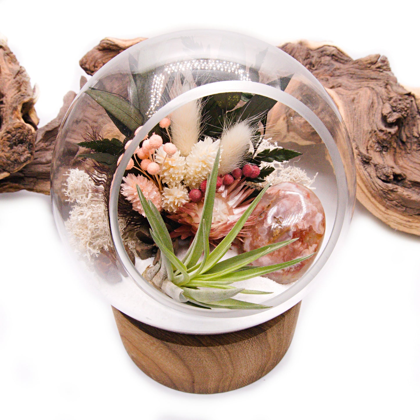 Bubble Terrarium - Large Flower Agate